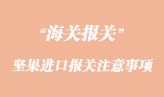 堅果進口報關清關注意事項