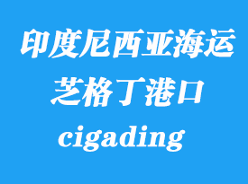 印度尼西亞海運港口:芝格丁(cigading)港口